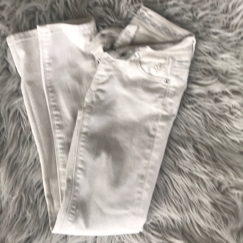 Justice 8 slime cream jeans